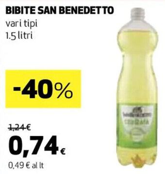 Coop BIBITE SAN BENEDETTO vari tipi 1.5 litri offerta