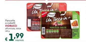 DiMeglio Pancetta a cubetti FIORUCCI affumicata, dolce 140 g offerta