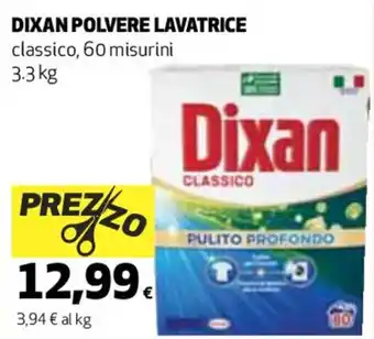 Coop DIXAN POLVERE LAVATRICE 60 misurini 3.3 kg offerta