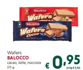 Wafers BALOCCO cacao, latte, nocciola 175 g
