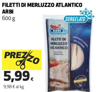 Coop FILETTI DI MERLUZZO ATLANTICO ARBI 600 g offerta