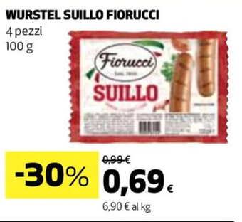 Coop WURSTEL SUILLO FIORUCCI 4 pezzi 100 g offerta