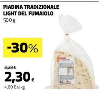 Coop PIADINA TRADIZIONALE LIGHT DEL FUMAIOLO 500 g offerta