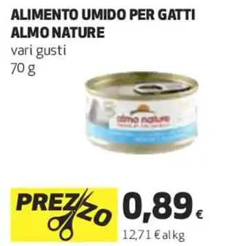 Coop ALIMENTO UMIDO PER GATTI ALMO NATURE 70g offerta