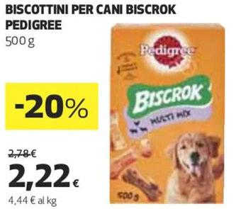 Coop BISCOTTINI PER CANI BISCROK PEDIGREE 500 g offerta
