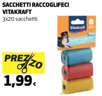 Coop SACCHETTI RACCOGLIFECI VITAKRAFT 3x20 sacchetti offerta
