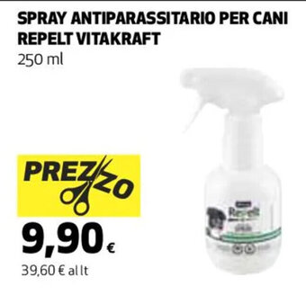 Coop SPRAY ANTIPARASSITARIO PER CANI REPELT VITAKRAFT 250 ml offerta