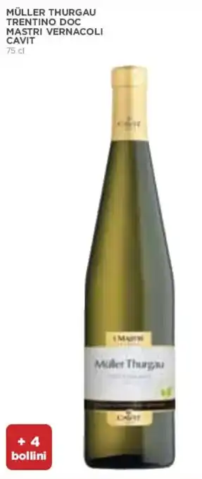 Coop MÜLLER THURGAU TRENTINO DOC 75 cl offerta