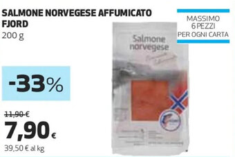 Coop SALMONE NORVEGESE AFFUMICATO FJORD 200 g offerta