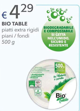 BIO TABLE piatti extra rigidi piani/fondi 500 g