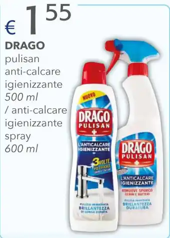 Acqua & Sapone DRAGO pulisan anti-calcare igienizzante 500 ml / anti-calcare igienizzante spray 600 ml offerta