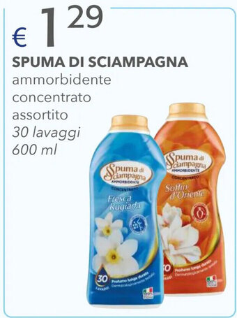 Acqua & Sapone SPUMA DI SCIAMPAGNA ammorbidente concentrato assortito 30 lavaggi 600 ml offerta