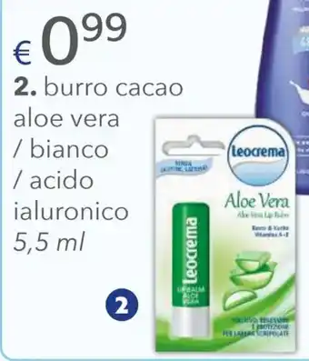 Acqua & Sapone burro cacao aloe vera / bianco / acido ialuronico 5,5 ml offerta