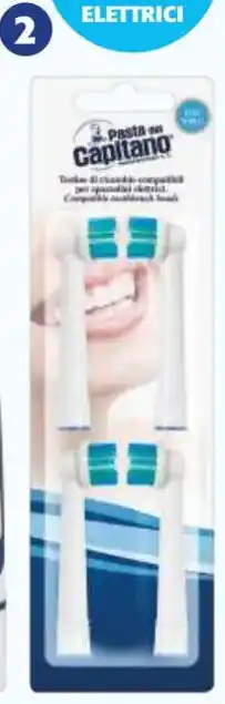 Acqua & Sapone PASTA DEL CAPITANO testine di ricambio per spazzolino elettrici 4 pz offerta