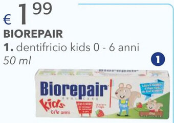 Acqua & Sapone BIOREPAIR dentifricio kids 0 - 6 anni 50 ml offerta