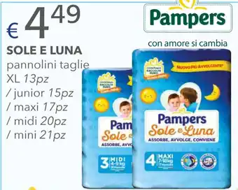 Acqua & Sapone SOLE E LUNA pannolini taglie XL 13pz offerta