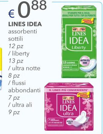 Acqua & Sapone LINES IDEA assorbenti sottili 12 pz offerta