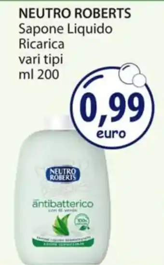 Acqua & Sapone NEUTRO ROBERTS Sapone Liquido Ricarica ml 200 offerta
