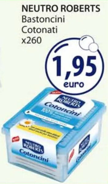 Acqua & Sapone NEUTRO ROBERTS Bastoncini Cotonati x260 offerta