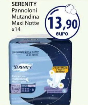 Acqua & Sapone SERENITY Pannoloni Mutandina Maxi Notte x14 offerta