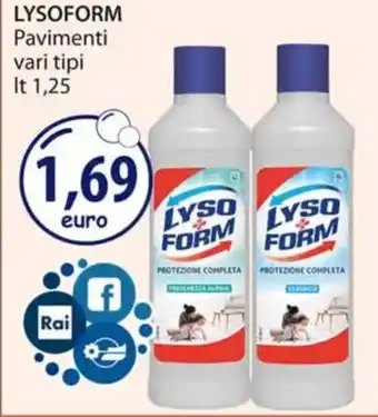Acqua & Sapone LYSOFORM Pavimenti vari tipi lt 1,25 offerta