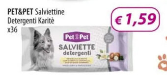 Acqua & Sapone PET&PET Salviettine Detergenti Karitè x36 offerta