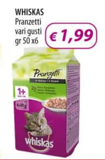 Acqua & Sapone WHISKAS Pranzetti vari gusti gr 50 x6 offerta