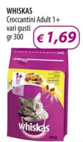 Acqua & Sapone WHISKAS Croccantini Adult 1+ vari gusti gr 300 offerta