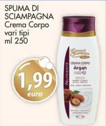 Acqua & Sapone SPUMA DI SCIAMPAGNA Crema Corpo vari tipi ml 250 offerta