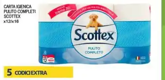 Iper Tosano CARTA IGIENICA PULITO COMPLET SCOTTEX x12/x16 offerta