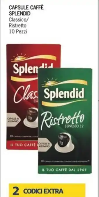 Iper Tosano CAPSULE CAFFÈ SPLENDID 1 pezzi offerta