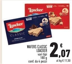Conad City Loacker wafers classic offerta