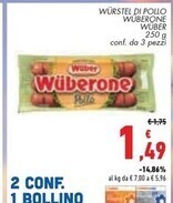 Conad City Wuber wurstel di pollo one offerta