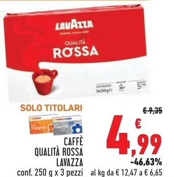Conad City Lavazza caffè qualità rossa offerta