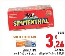 Conad Simmenthal 140 g offerta