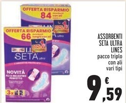 Conad Lines assorbenti seta ultra offerta