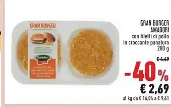 Conad Amadori gran burger offerta