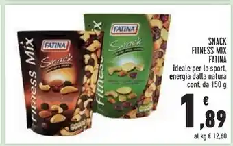 Conad Fatina snack fitness mix ideale per lo sport offerta