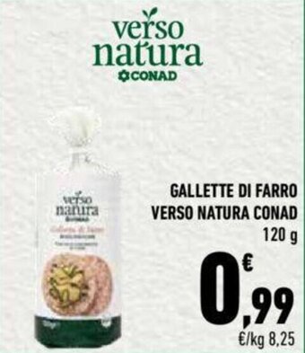 Conad GALLETTE DI FARRO VERSO NATURA CONAD 120 g offerta