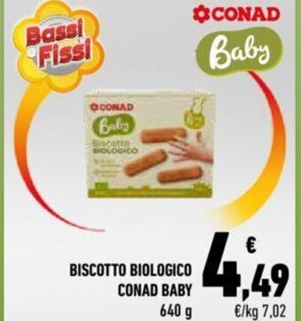 Conad BISCOTTO BIOLOGICO CONAD BABY 640 g offerta