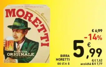 Conad BIRRA MORETTI 66 cl x 6 offerta