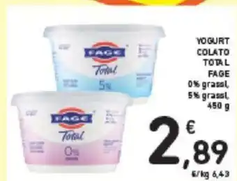 Conad YOGURT COLATO TOTAL FAGE 450 g offerta