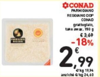 Conad PARMIGIANO REGGIANO DOP CONAD 150 g offerta