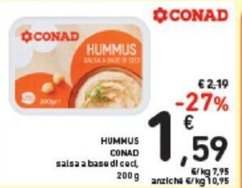 Conad HUMMUS CONAD 200 g offerta