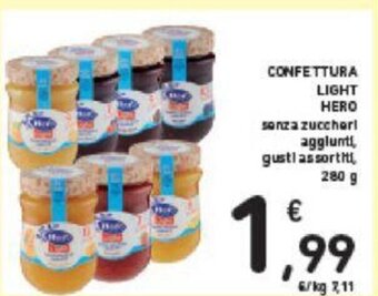 Conad CONFETTURA LIGHT HERO 280 g offerta