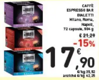 Conad CAFFE ESPRESSO BAR BIALETTI 504 g offerta