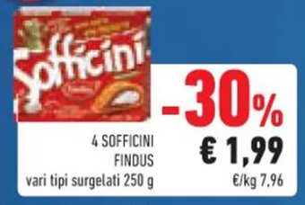 Conad Superstore 4 SOFFICINI FINDUS vari tipi surgelati 250 g offerta