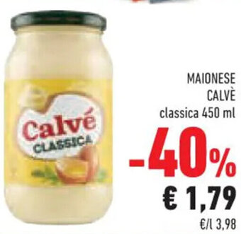 Conad Superstore MAIONESE CALVÈ classica 450 ml offerta