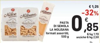 Conad PASTA DI SEMOLA LA MOLISANA formati assortiti, 500 g offerta