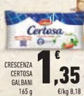 Conad Superstore CRESCENZA CERTOSA GALBANI 165 g offerta